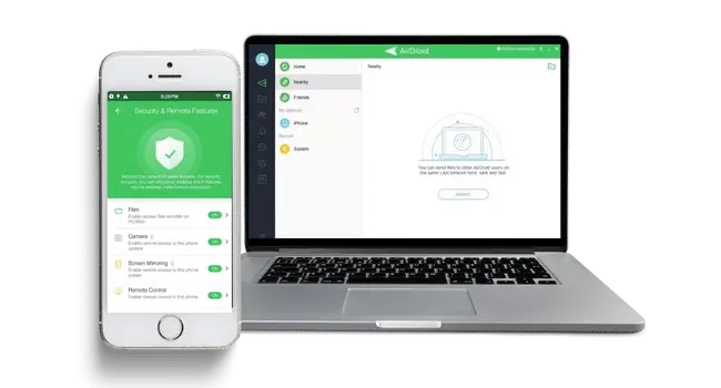 airDroid video shareing from Android to PC